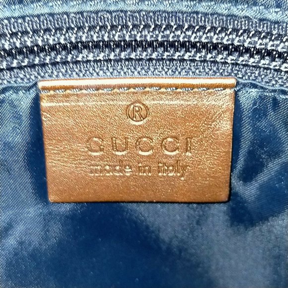 Gucci Boston Bag Navy Blue Nylon - Picture 7 of 9